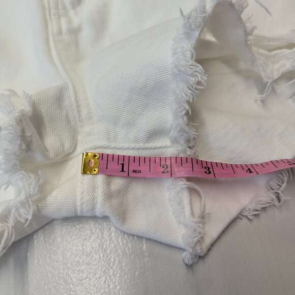 NWOT Buddy Love Size 27 White Denim Cut Off Shorts - Picture 8 of 14
